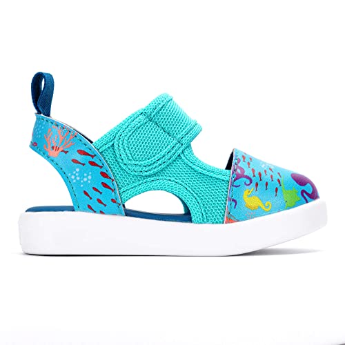 ikiki Non-Squeaky Sandals for Toddlers/Little Kids, Closed Toe3