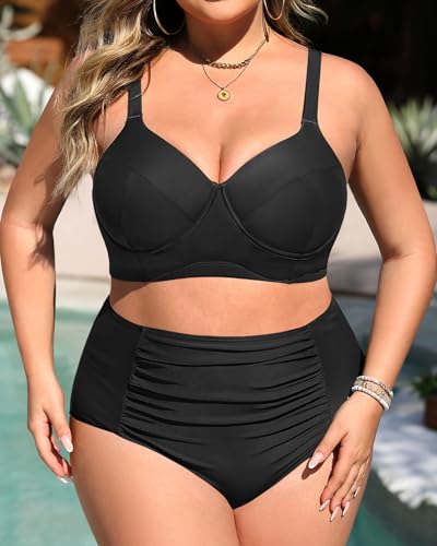 Tempt Me Women Plus Size Underwire Bikini - Two Piece High Waisted Swimsuits Bathing Suit 2025 Swimwear3