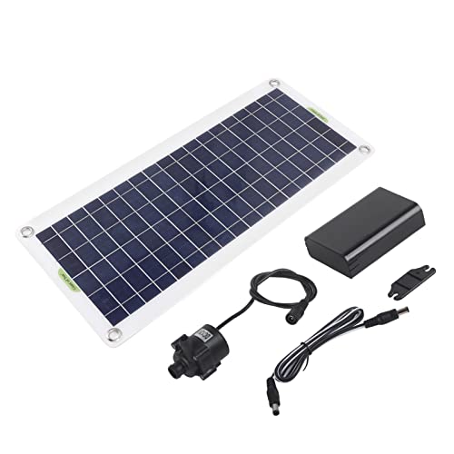 Kit de Bomba Solar Focket para Fuentes y Estanques - Panel Solar de Polisilicio de 12V 30W y Bomba Solar para Fuentes de Baño de Pájaros y Agua al Aire Libre