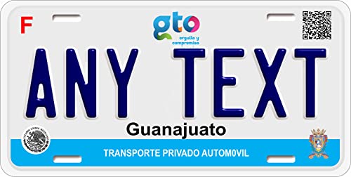 Guanajuto License Plates | Placas de Guanajuato Personalizada | (Guanajuato 3, AUTO)