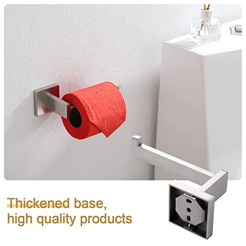 Image of KOKOSIRI Toilet Paper Roll Holder Brushed Nickel Toilet Paper Holder Stainless Steel for Kitchen Bathroom Dispenser Wall Mounted, 2 Pack, B2003BR-P2