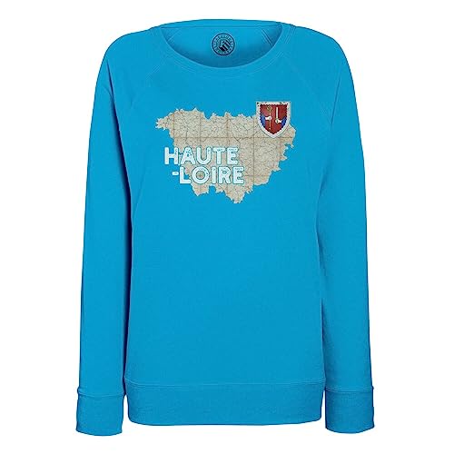 Sweatshirt Femme Haute Loire 43 cadeau idéal avec carte rare du Puy en Velay