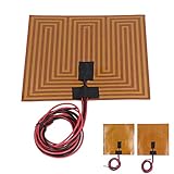 150℃ 7.9 X 7.9in Film Heater Plate Adhesive Pad PI Heating Elements Film Strip Heater Adhesive Polyimide Heater Plate Strip Heater Electric Heating Film(DC12V 120W) silicone heating strip