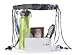 Mato & Hash Clear Stadium Mini Cinch Bags - Clear Black CA2510