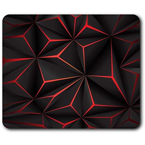 Destination Vinyl Ltd Black & Red Futuristic Mouse Mat Pad Computer PC Laptop Gaming Office Home Desk Accessory Gadget 12953 Cover