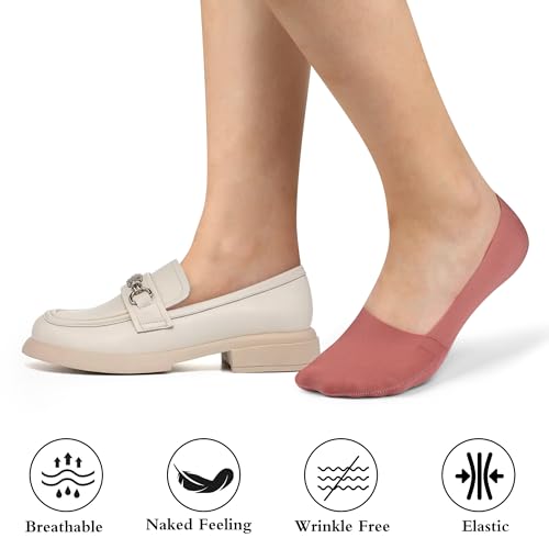 Image of No Show Socks for Women Non-Slip Thin Loafers Footies Socks | for Flat Shoes, Pumps, Slip-on Shoe, Daily Casual Wearing