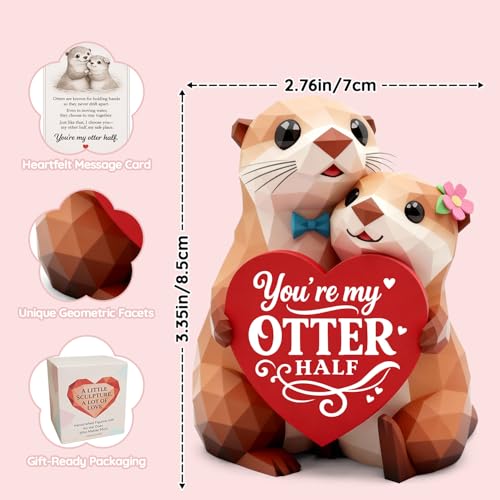 Gifts for Women Her Girlfriend Wife Husband BF Men Him Otter Figurines - Image 5