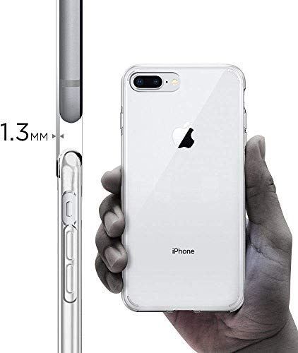 Image of COVERBLACK Rubber Back Cover for Apple iPhone 7Plus - Transparent