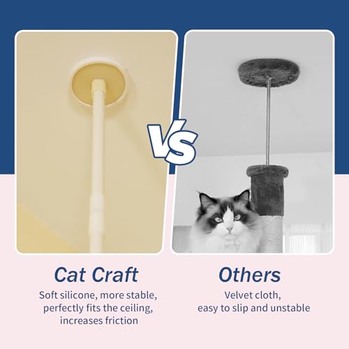 Árbol para Gatos 4 Niveles Ajustable Altura Interior Carbón miniatura 3