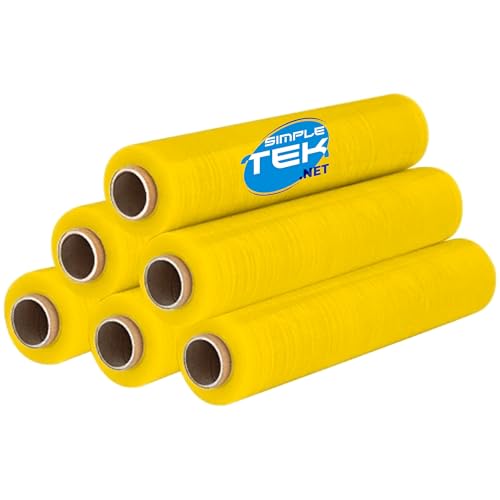 Film extensible jaune SIMPLETEK pour emballer les objets lourds sans déchirure