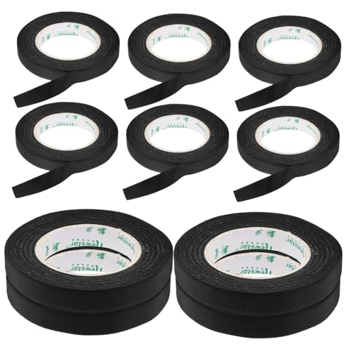 Lurrose Juego De 10 Rollos. cinta adhesiva Decoración de manualidades papel de álbum de recortes de viaje cinta washi delgada cinta washi floral circuito papel con textura Black