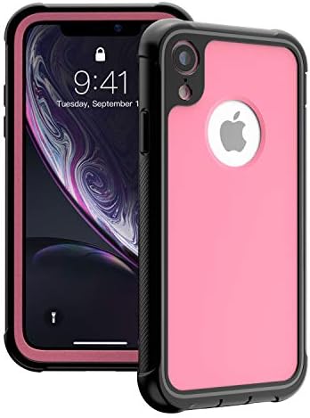 KUMEDA Clear Designed Case for iPhone Xr Case, Full-Body Rugged Clear Case Cover with Built-in Screen Protector Case for iPhone XR 6.1 inch 2018 (Black+Clear)