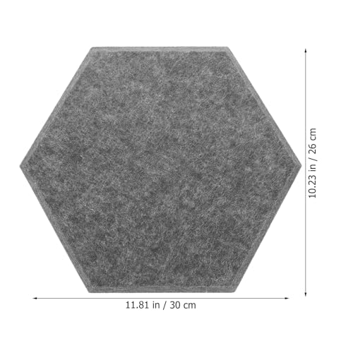Paneles acústicos hexagonales 8 piezas, paneles absorbentes de sonido, fieltro para insonorización, paneles adhesivos para pared, reducción de ruido, gris oscuro miniatura 6