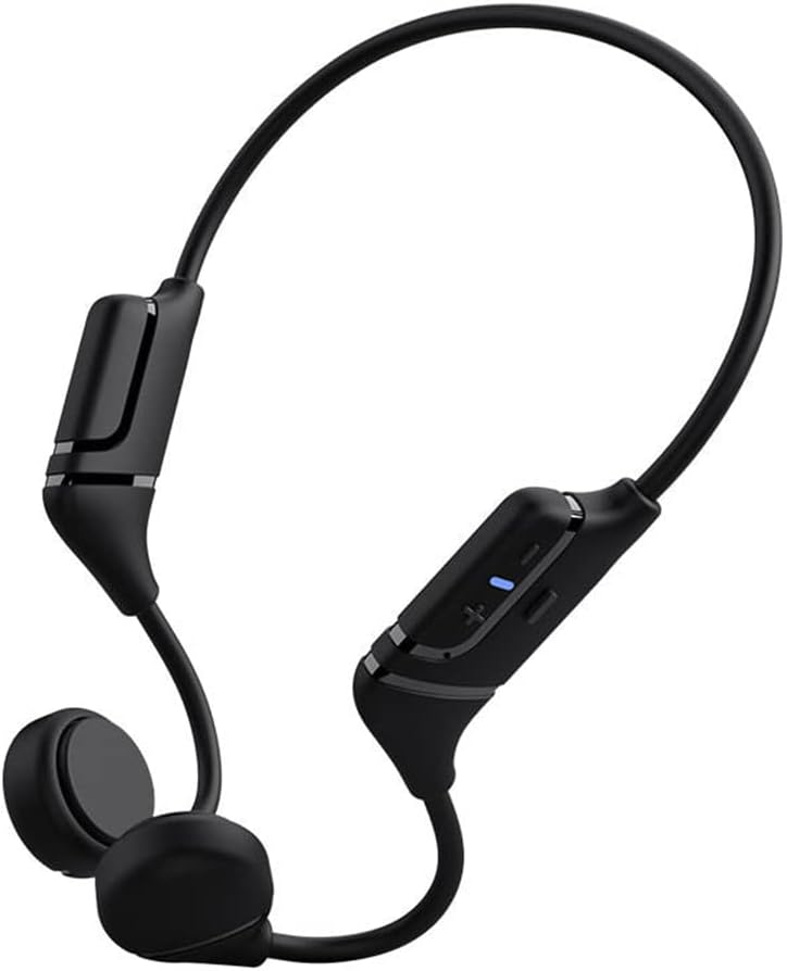 YODZ Bone Conduction Headphones Hanging Ear Bluetooth 5.0 Wireless Earphones with Noise Reduction, Open Ear Wireless Headset HD Call with Mic for Sports and Games