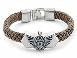 armband anhänger wappen Umfang Armband: ca. 18cm CosplayStudio The Legend of Zelda geflochtenes Armband mit Hyrule Wappen
