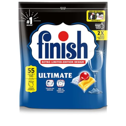 Image of Finish Ultimate All in One Lemon Dishwasher Tablets 55 Pack