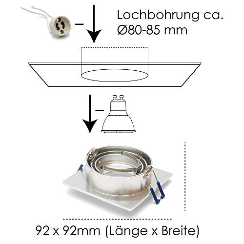 '6 x Lu-Mi Spot Aluminium Cadre de montage