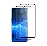 Henxunton Realme X2 Pro 6.5" Protector Pantalla, [Negro-2 Piezas] [Cobertura Completa] Vidrio Templado Alta Definicion Cristal [Sin Burbujas] para Realme X2 Pro Smartphone