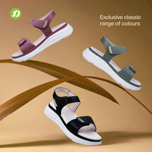 Image of DOCTOR EXTRA SOFT Women's Ultra Lightweight Sandals with Memory Foam Cushion|Stylish & Comfortable|Casual & Non-Slip|Diabetic & Orthopedic Flip Flops with Adjustable Strap Ladies & Girls New-D-610