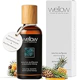 wellow® Sauna Aufguss Zirbelkiefer-Honig – Saunaduft Konzentrat mit natürlichen ätherischen Ölen – Intensives Sauna Aroma – Sehr ergiebig & Hochkonzentriert – Premium Qualität – Made in Germany