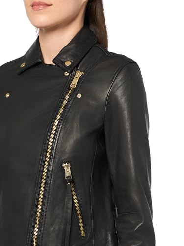 Image of AllSaints Women's Leather Jacket Dalby Biker