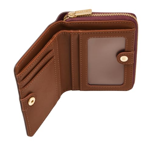 Image of Fossil Women's Logan RFID-Blocking Leather Mini Multifunction Bifold Wallet