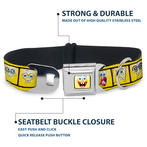 Collier pour chien Nickelodeon en métal robuste Bob l'éponge 58cm
