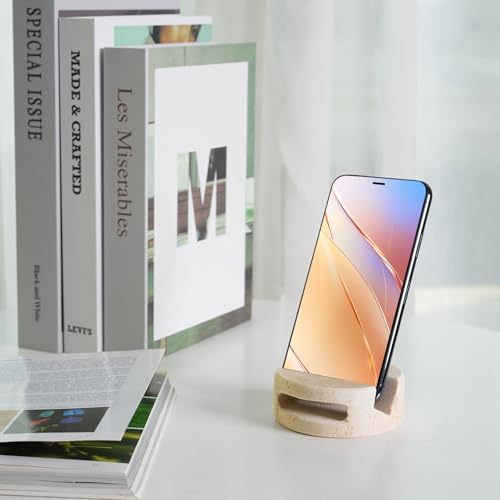 Soporte de mármol Koville para teléfono celular con amplificación de sonido pasiva 6