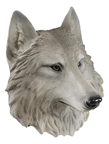 Ebros Grey Wind Direwolf Gray Wolf Mini Wall Decor Timber Wolf Canis Lupus Mini Wall Plaque Bust Sculpture Woodlands Rustic Nature Lovers Decor #TOP2