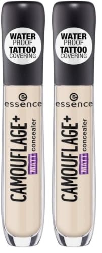 Image of Essence CAMOUFLAGE+ MATT concealer 23 warm sand, liquid concealer, warm sand shade, waterproof, full coverage, matte finish, 5 ml (Pack of 2)