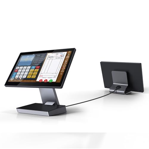Image of All-in-One Split Screen Retail Cash Register SD-i800 15.6 Inch Windows System POS Terminal with Near Field Touch Screen 11.6 Inch Customer Display for Enhanced Shopping Experience