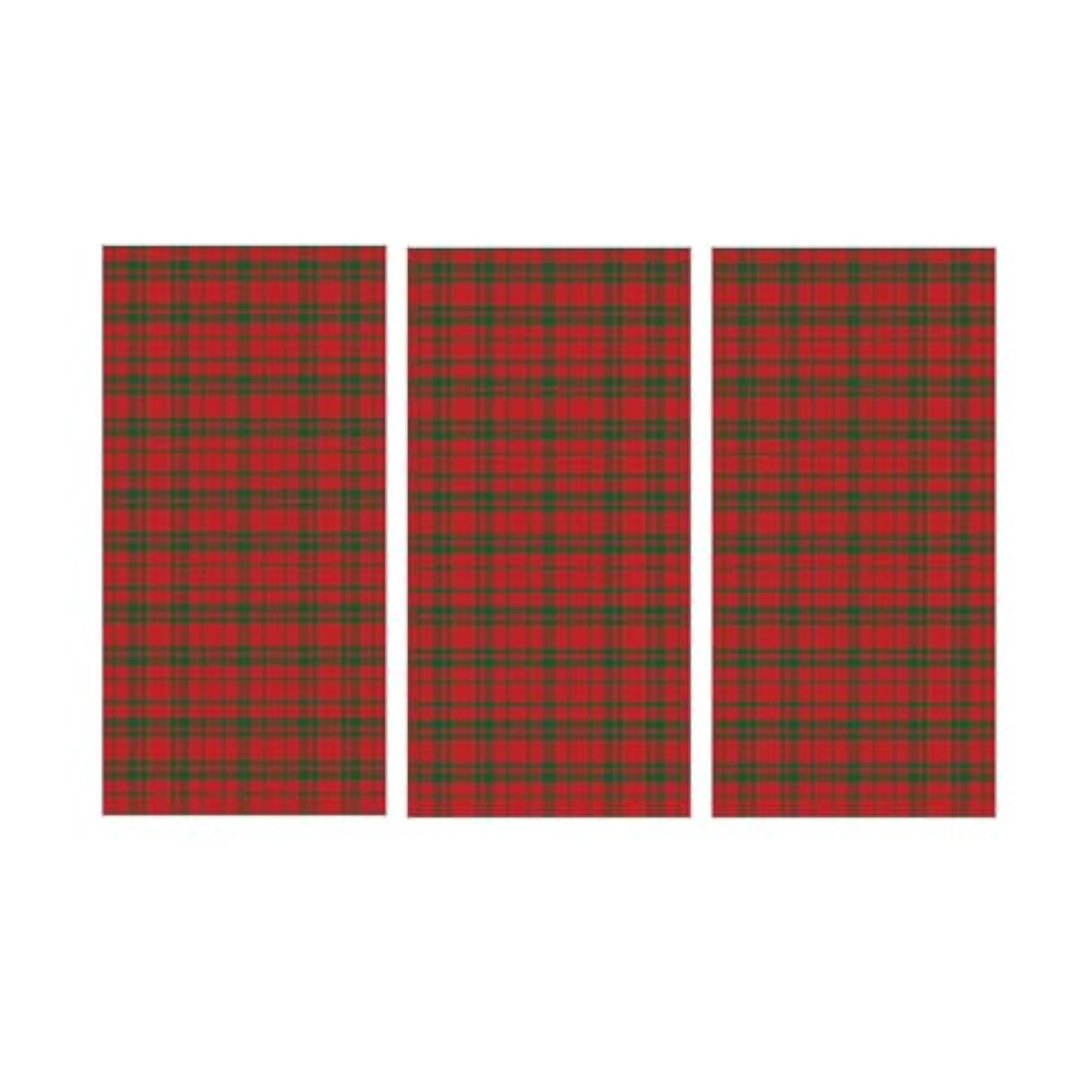 Christmas Disposable Tablecloth Holiday Waterproof Rectangle Table Protector 3PCS Large Plaid