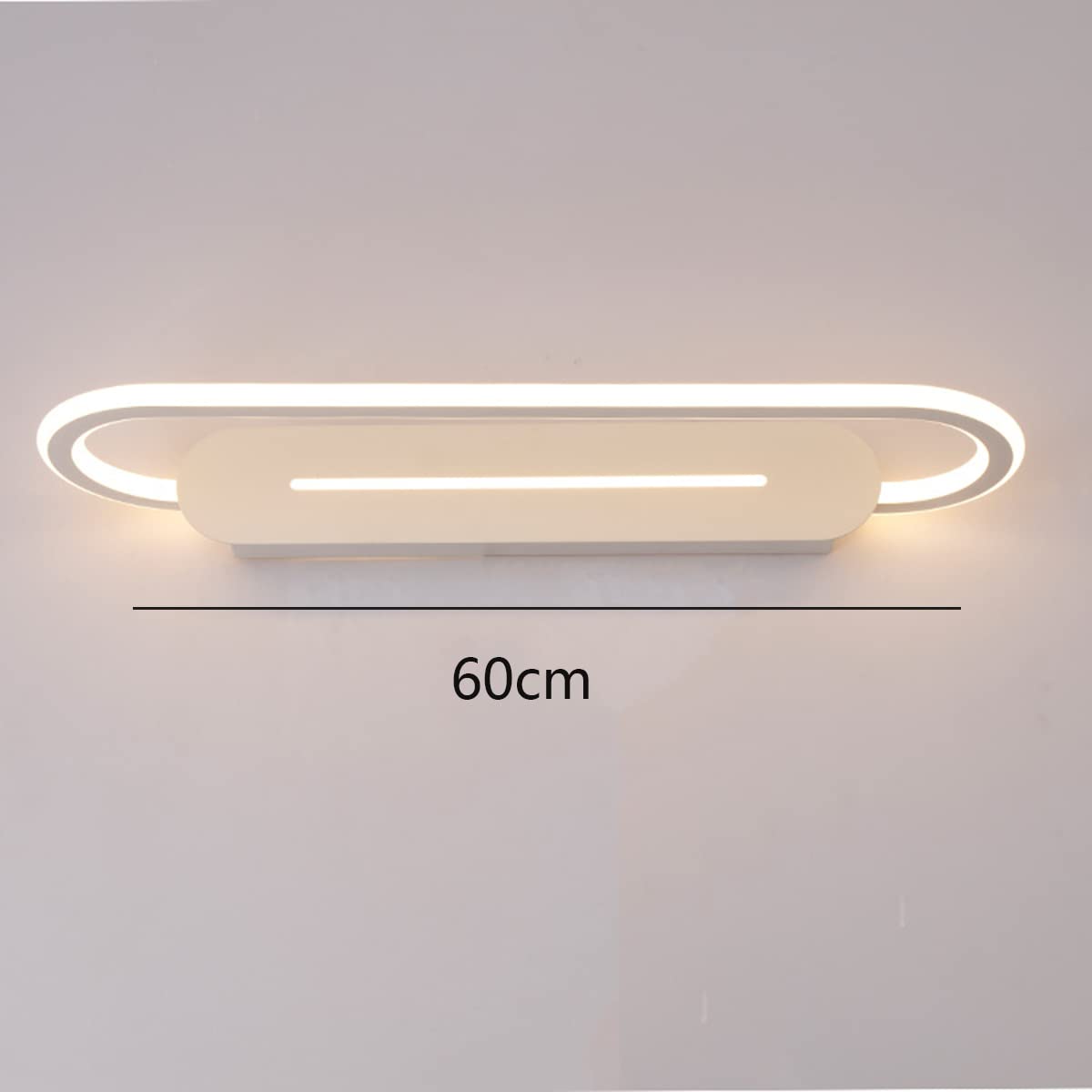 23W LED Spiegelleuchte Weiß 60CM Badezimmer Lampe 180° Einstellbar Badspiegel Lampe IP44 Wasserdicht Lampe Badleuchte Schminklampe Für Spiegel Wandmontage Lichtschrank Wandbeleuchtung
