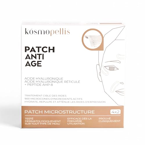 Patch Anti-Âge Microstructuré, Traite les Rides du Visage, Acide Hyaluronique Réticulé + Peptide AHP-8. (2)