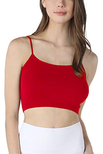 Image of NIKIBIKI Women Seamless Classic Crop Top Bralette, Made in U.S.A, One Size