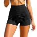 Mycoco Women's Super High Waist Swim Shorts Shirred Tummy Control Tankini Bottom Swimwear Brief