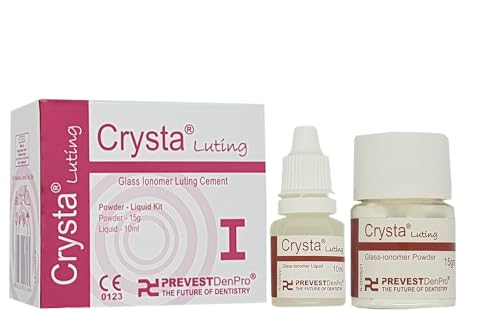 Ciment de scellement verre ionomère transparent Green Velly Denpro Crysta Luting I en pâte