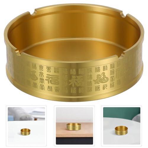 Cendrier rond en laiton 12 cm de table basse et bureau - 8