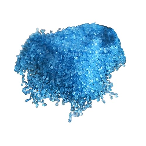 Ipetboom Pierre Décorative pour Aquarium Bleu Clair 500g, Sable De Verre Poli, Gravier Décoratif Naturel Fin, Décorations Aquarium Et Terrarium pour Poissons Benthiques