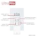 UltraPro 24-Hour Programmable In-Wall Digital Push Button Countdown Timer Switch for Lights, Exhaust Fans, Lamp Timer, Light Timers Indoor, Neutral Wire Required, Christmas Tree Timer 8 Presets, 40955