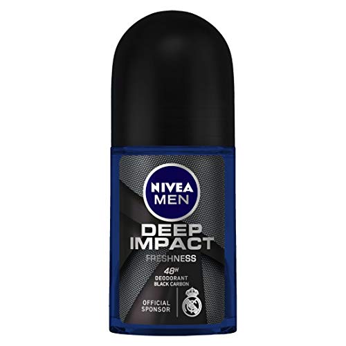 NIVEA Men Deodorant Roll On, Deep Impact Freshness, 48 h Anti Perspirant Freshness, 50 ml NIVEA Men Deodorant Roll On, Deep Impact Freshness, 48 h Anti Perspirant Freshness, 50 ml