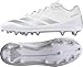 adidas Men's Adizero Electric.2 American Football Sneaker, White/Silver Metallic/White, 10