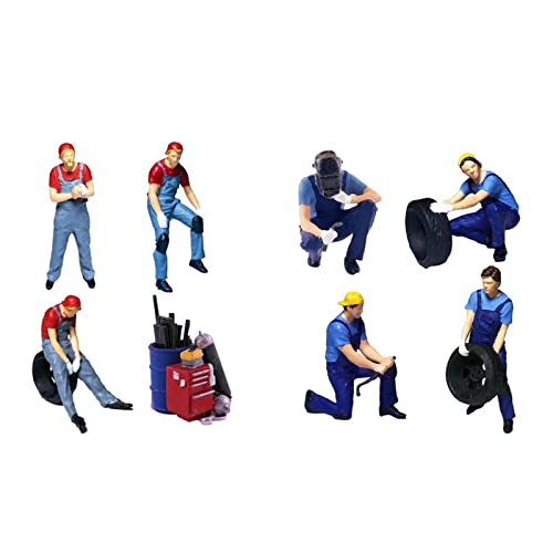 rockible 1/64 Scale Miniature People Figurines Diorama Scene Layout Role Play Figures