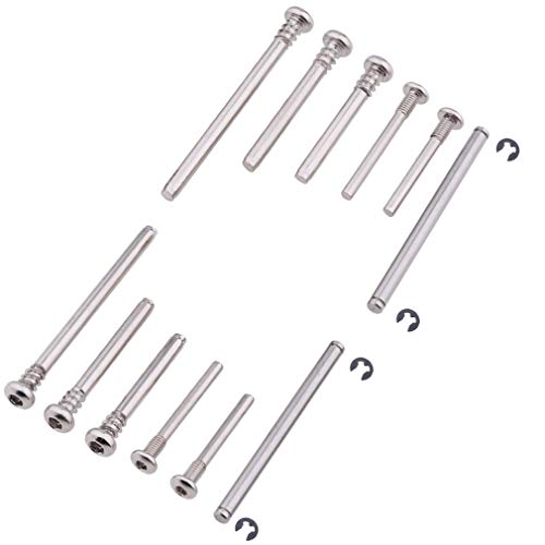 Hobbypark Complete Suspension Screw Pins Set for 1/10 Scale Traxxas Slash 2WD Rustler/Stampede/Bandit, Replacement of Parts 3640 2640 (12-Pack)