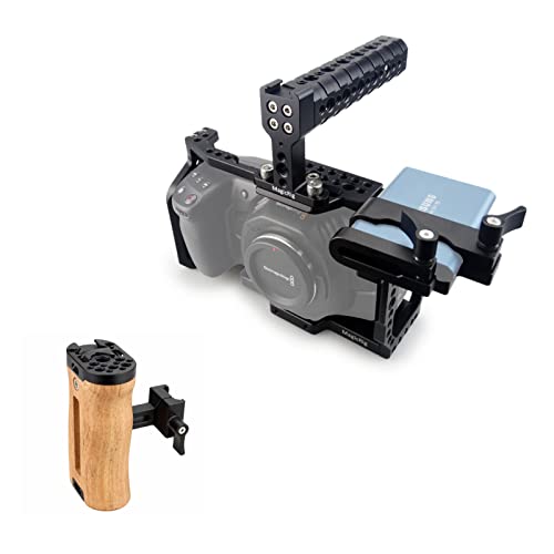 Image of BMPCC 4K / 6K Camera Cage Kit + Wooden Side NATO Handle