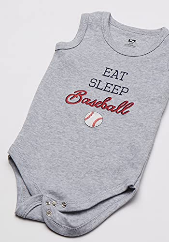Image of Hudson baby Boys' Sleeveless Cotton Bodysuits, 5 Pack,