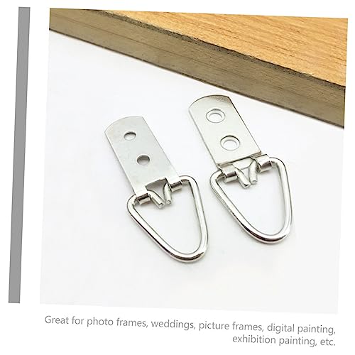 Image of 50pcs d Picture Hangers Heavy Duty Metal Hooks for Framing for Home Office Gallery and Weddings Robust Wall Hardware for Hanging Paintings and Photos