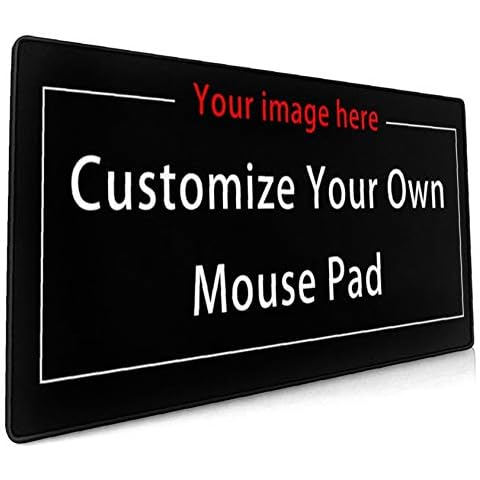 Personalised Custom XXL Mouse Pad with Photo, 900x400x4mm Large Gaming Mouse Pads for PC Computer Keyboard Water-Resistant Mousepad Customised Picture Name Logo Mouse Mat with Anti-Slip Rubber Base Cover