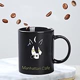 ウマ娘 マグカップ マンハッタンカフェ同型 コーヒーカップ ミルクカップ コップ 黒 煌めく優俊少女 cospay小物 陶瓷コップ 創意デザイン 喫茶 贈り物 350ml (黒) [並行輸入品]