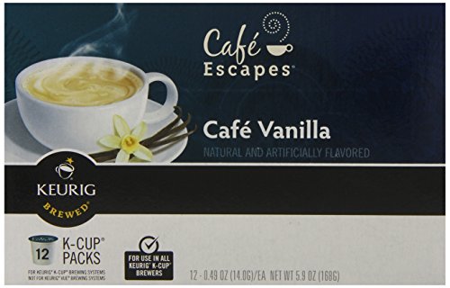 Cafe Escapes Cafe Vanilla K-Cups 1 Box (12 K-Cups) #TOP2